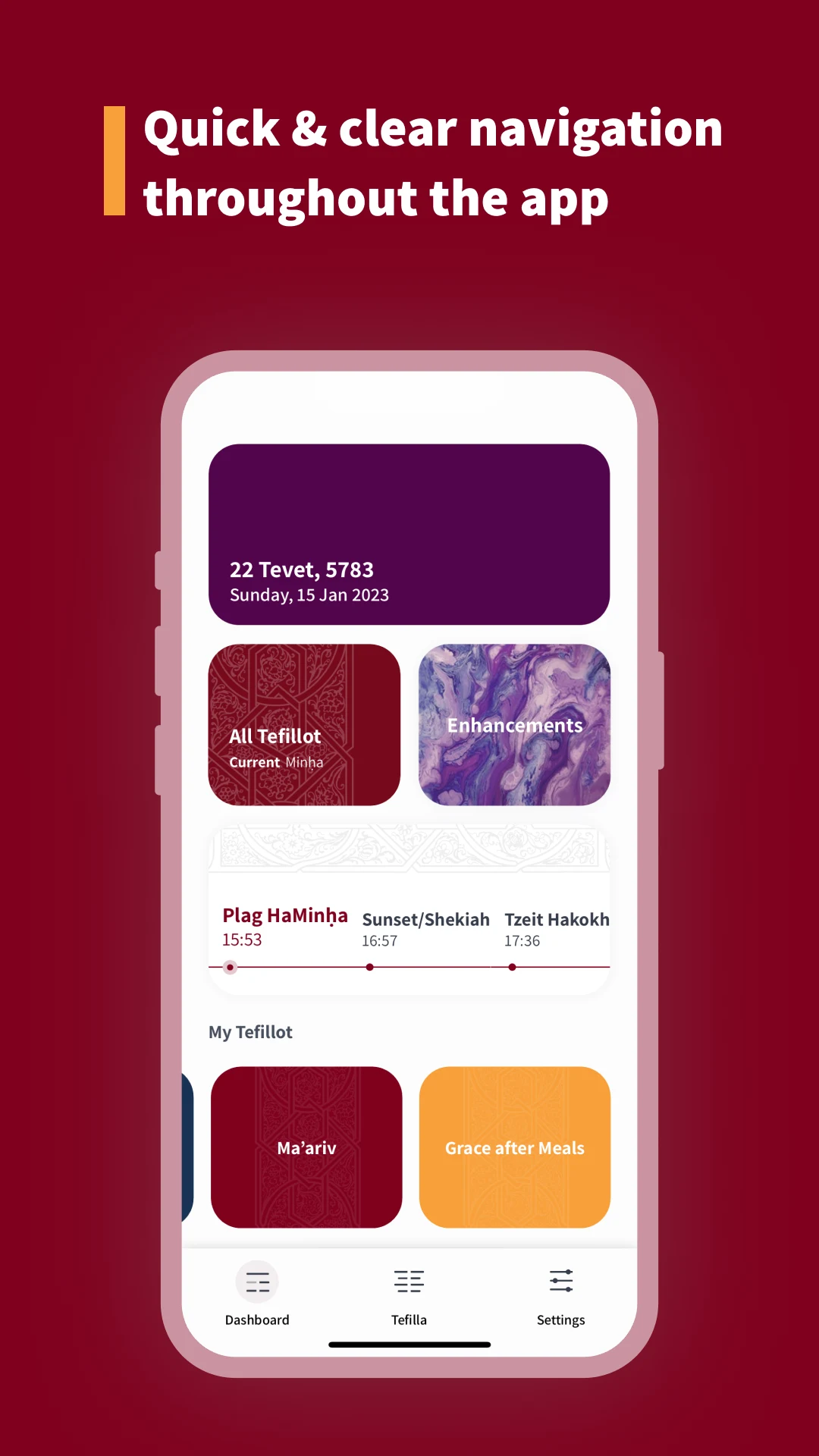 The Koren Tefilla App screenshot